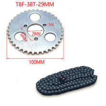 Load image into Gallery viewer, 47cc 49cc T8F Chain 136 Links and 38 54 74 Teeth Sprocket
