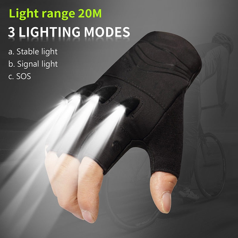 Savior LED Flashlight Fishing Gloves