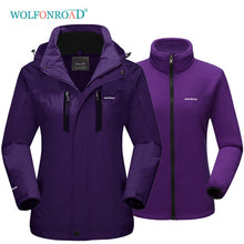 Load image into Gallery viewer, WOLFONROAD Winter 3 in 1 Jackets Women&#39;s
