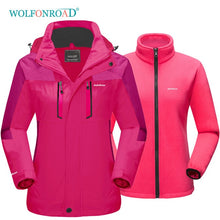 Load image into Gallery viewer, WOLFONROAD Winter 3 in 1 Jackets Women&#39;s
